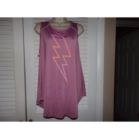Torrid Active pink lightning tank top 1 reflective on back for running - Picture 1 of 5